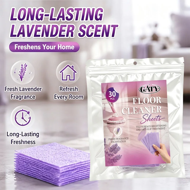 GATY Lavender Floor Cleaner Tabs - Fast Dissolve, Brightens, Fresh Scent, Dirt & Scale Remover, for Tile, Wood, Marble & Toilets