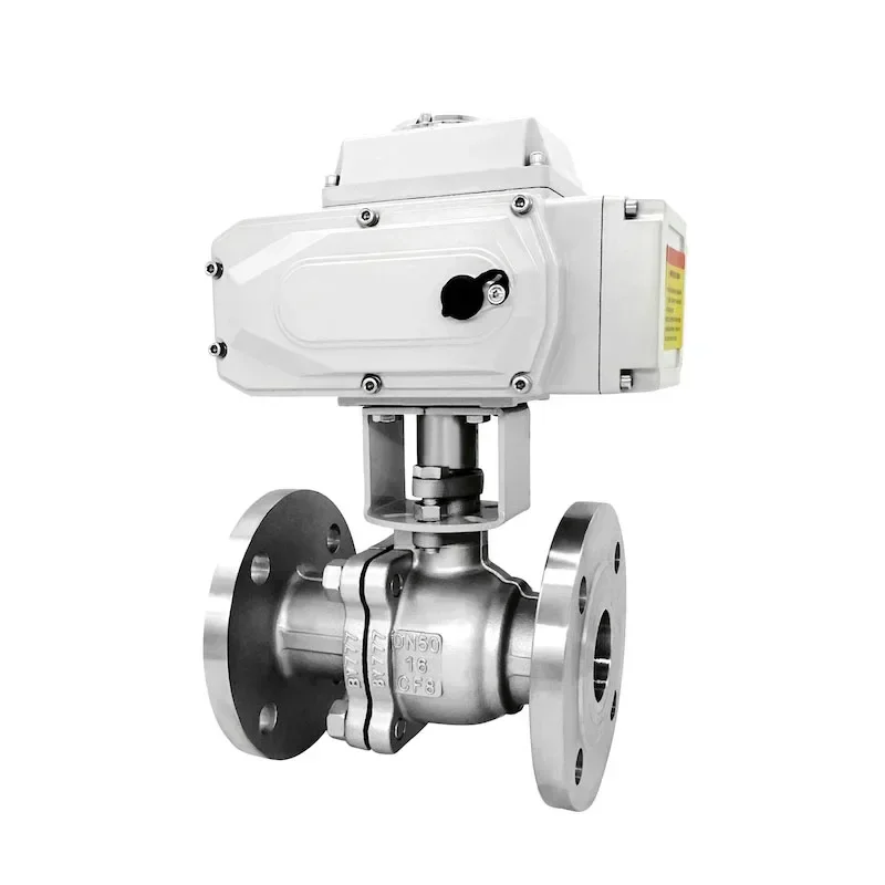 220v Electric Electric Ball Valve Q941F-16/25P Stainless Steel Flanged Ball Valve Cut Off High Temperature Steam Ball Valve DN25