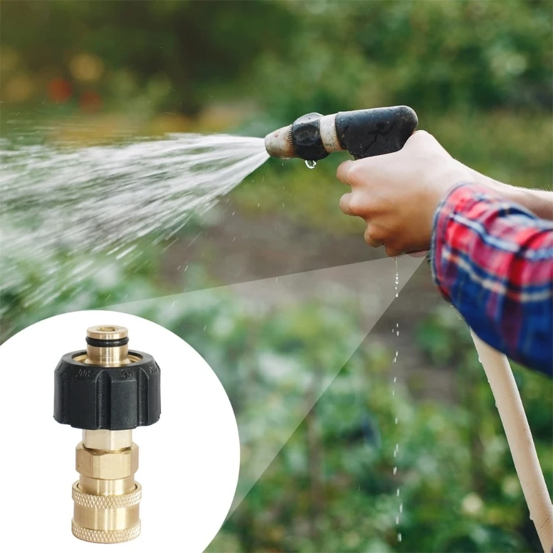 14mm Female Garden Hose Connector 1/4 Thread Garden Hose Adaptor Versatile Garden Hose Connector For Pressure Washer Tool KXRE