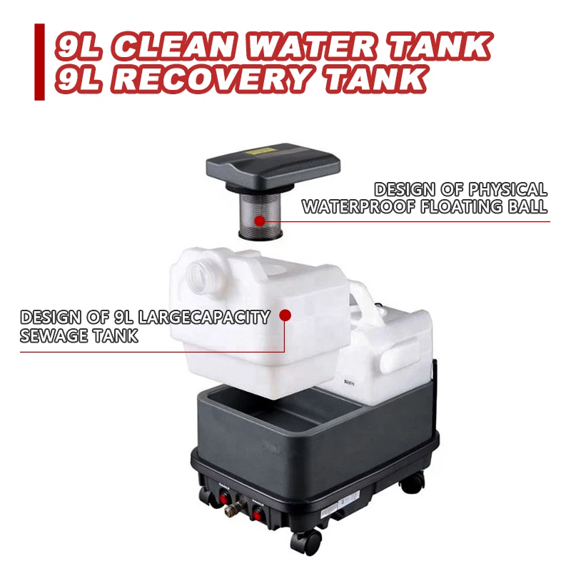 

CP-9S Professional Commercial Portable 2540W Power Steam Sofa Carpet Cleaning Machine Extractor
