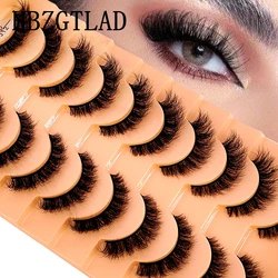 HBZGTLAD New 10 Pairs Natural False Eyelashes Fake Lashes Long Makeup 3d Mink Lashes Extension Eyelash Mink Eyelashes for Beauty