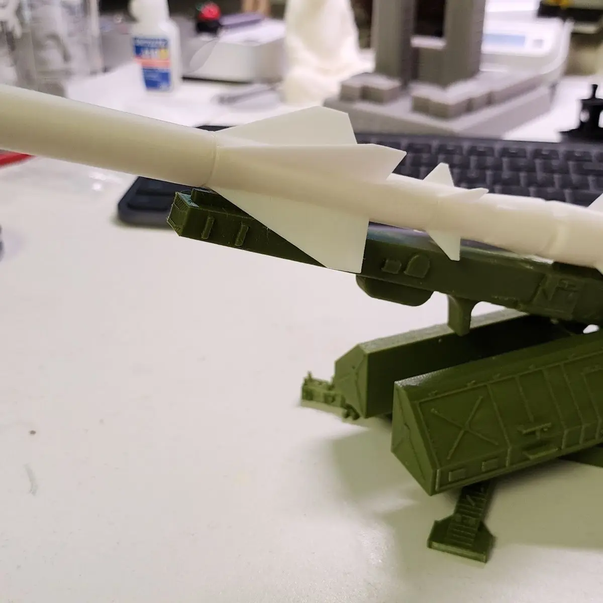 3D Printed SA-2 Surface-to-Air Missile 3D Puzzle Model for Static Display