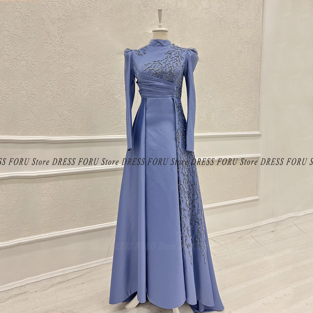 

Торжественное вечернее платье с длинным рукавом, блестящее женское атласное платье с бусинами для свадьбы, выпусквечерние вечера