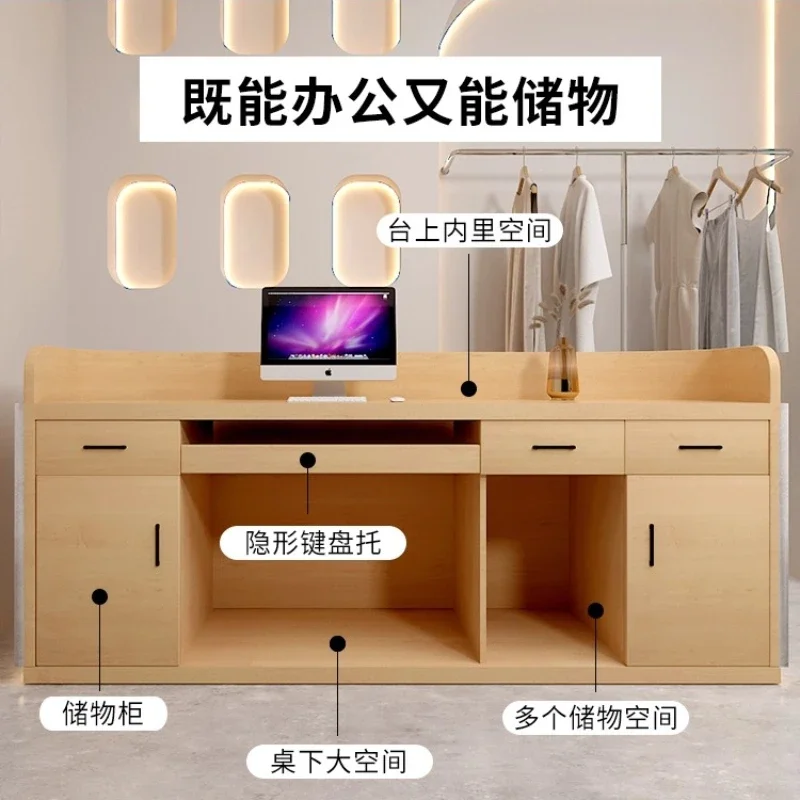 مكتب استقبال باللونين الأبيض والأسود تريموي سمارت برو أثاث المكاتب المنزلية طاولة الصالون طاولة الاستقبال لمكتب الاستقبال التنفيذي #5