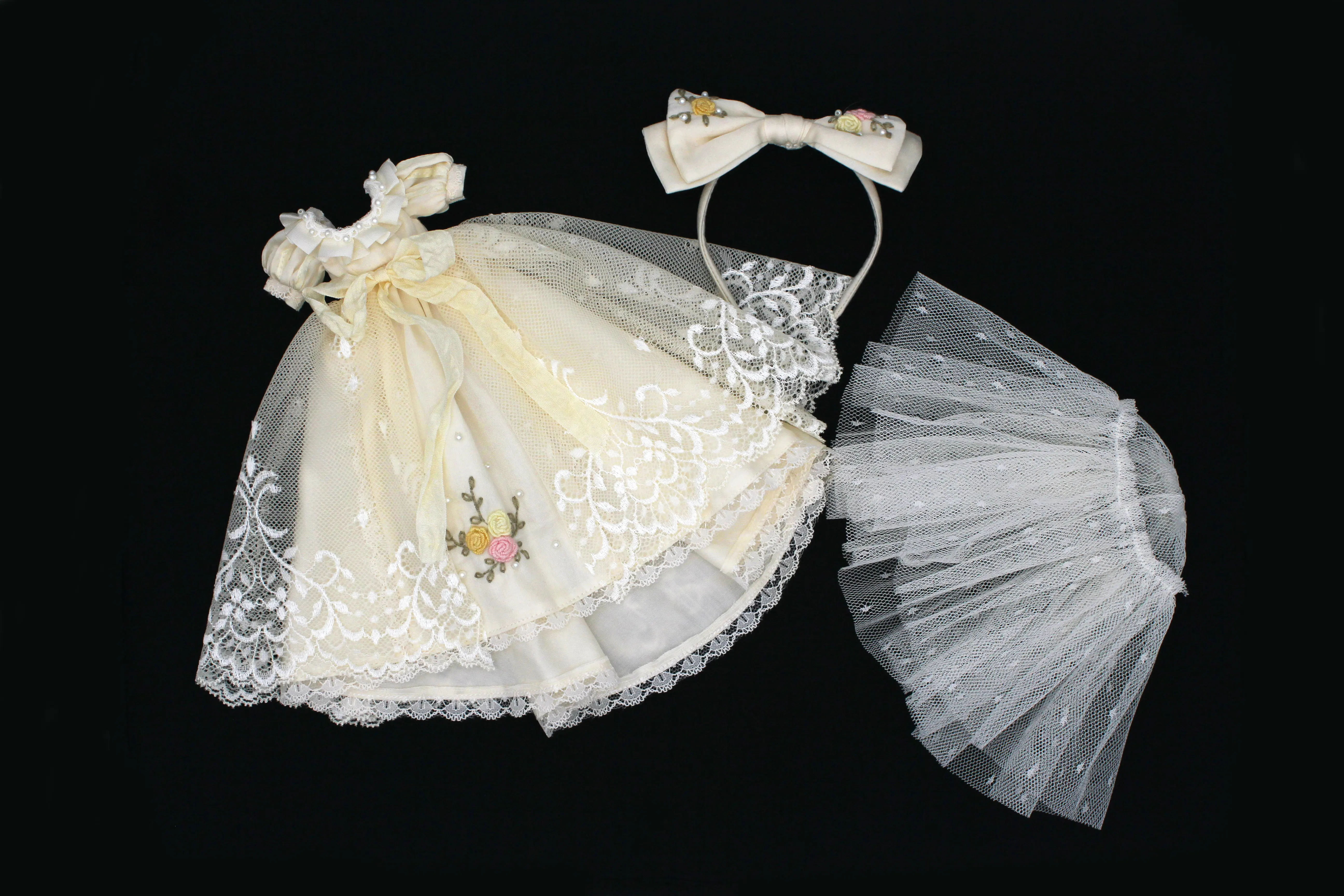 

2026 Dula Doll Clothes Dress Embroidered lace skirt with hairband for Blythe Qbaby ob24 ob22 Azone Licca ICY JerryB Doll