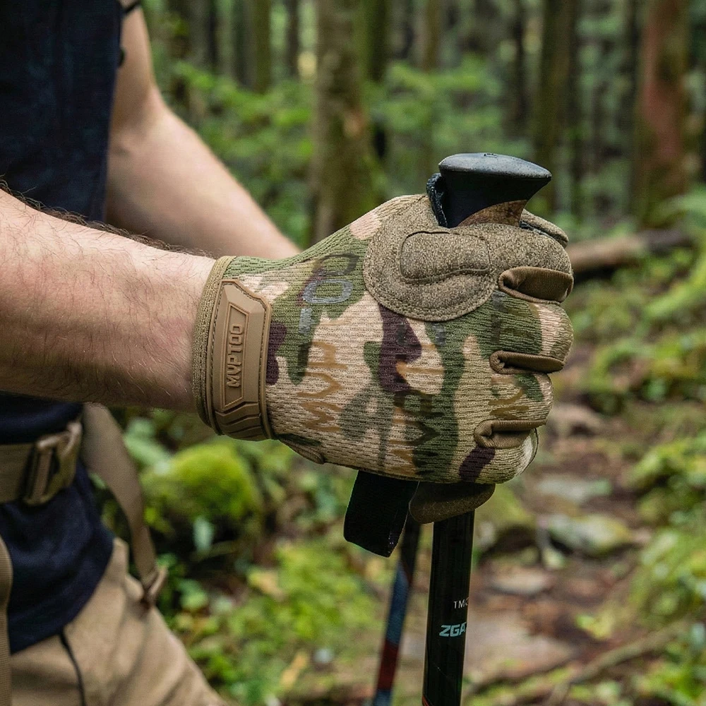 Camouflage Taktische Radfahren Handschuhe Touchscreen Outdoor Sport Wandern Fahrrad Klettern Schießen Jagd Reiten Fahrrad Ausrüstung – Detail 10