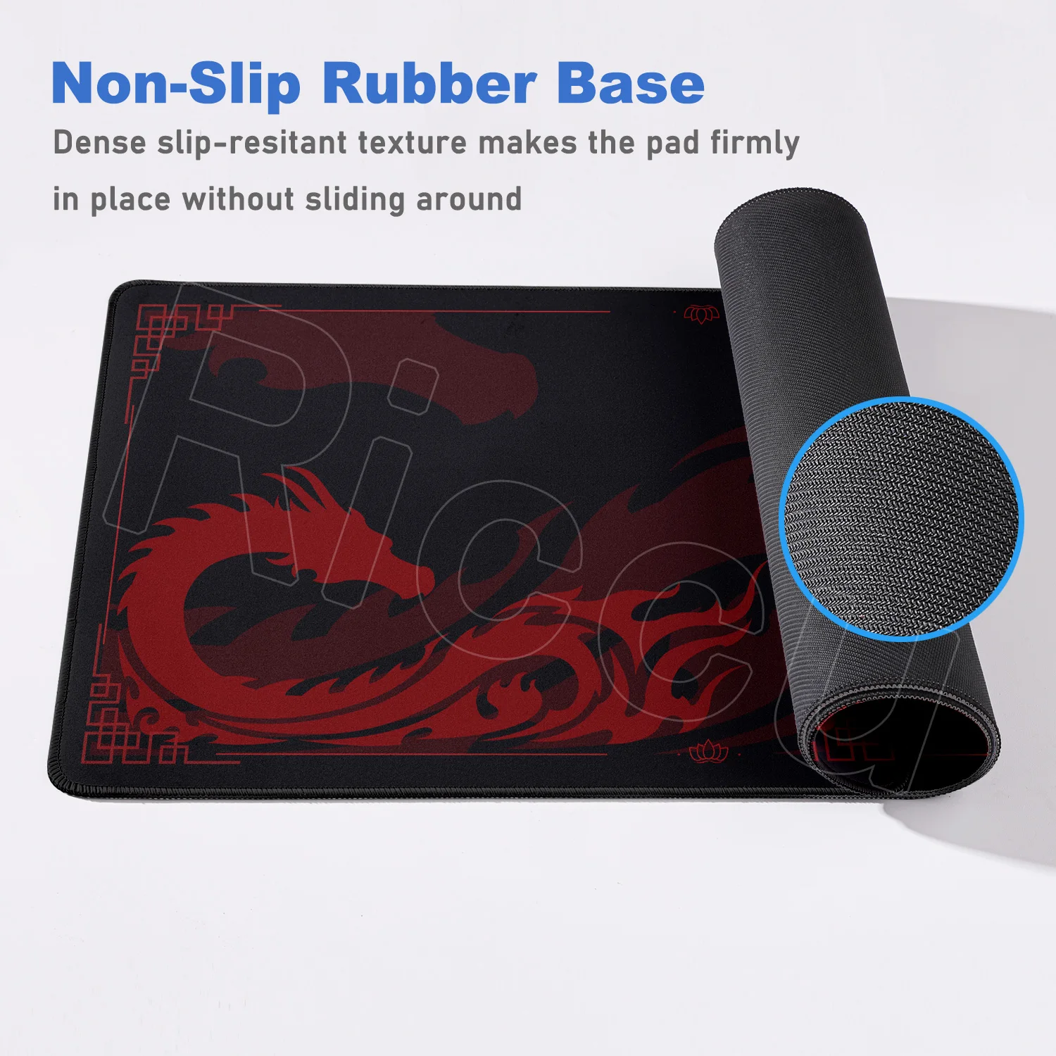 Black & Red Dragon God Mouse Pad Gaming XXL Non-Slip Keyboard Desk Mat Office Carpet Computer Mouse Mat XL New HD Print Mousepad view 5