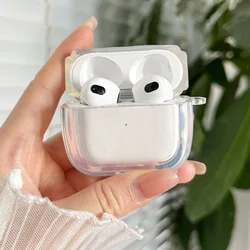 Transparent Shockproof Earphone Case For Apple AirPods 4 2024 Pro 2 3 4th Generation Headphone Cover Soft Cover Protective Case