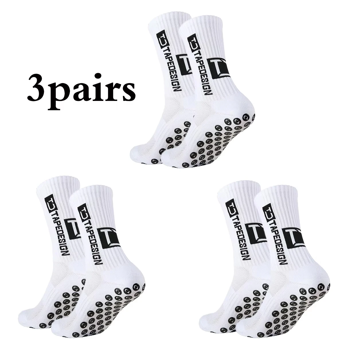 

Men's Socks Soccer Non Skid Ball Socks Anti Slip Non Slip Pads for Football Basketball Sports Socks,3/5 Pairs