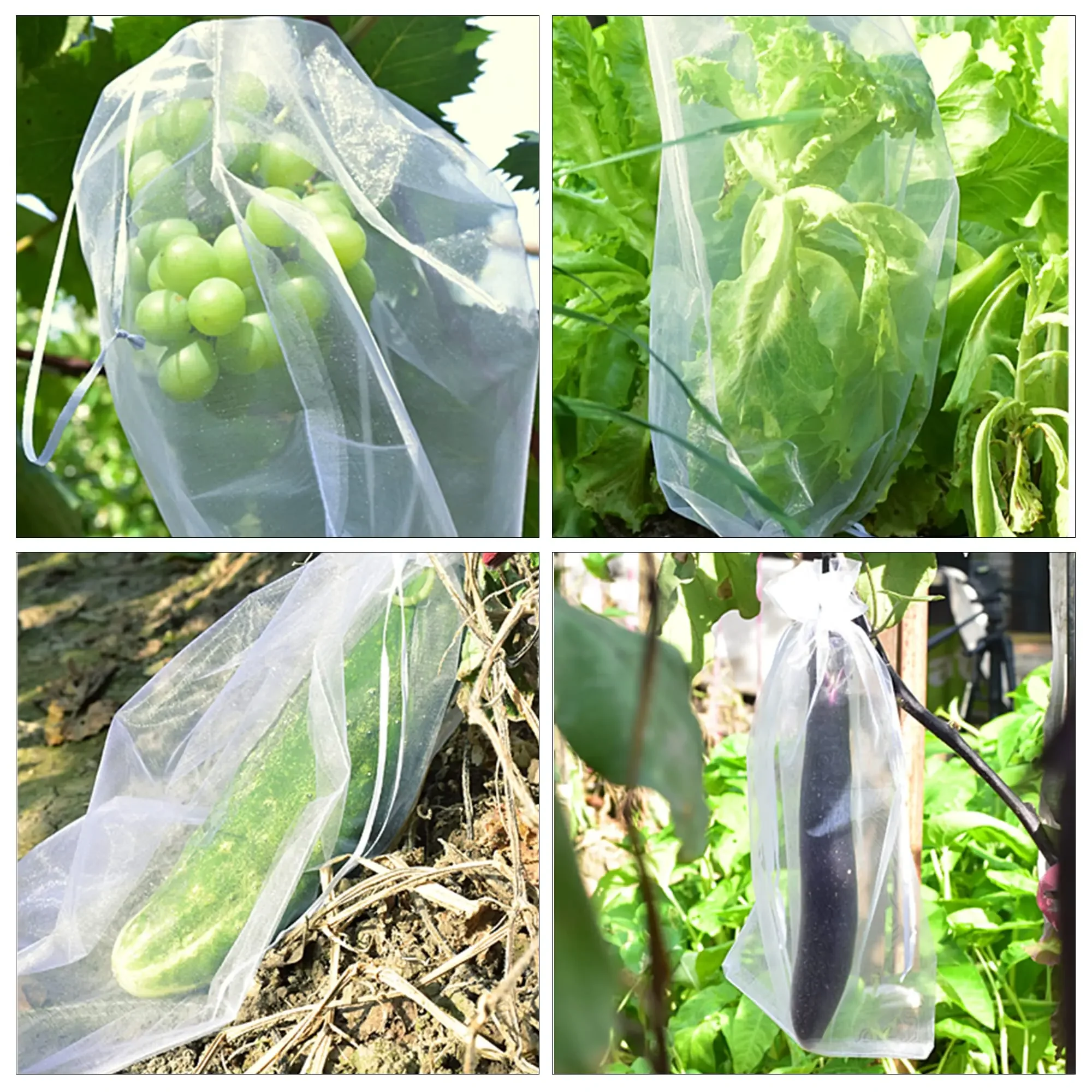 10-100pcs Plant Protection Bags Fruit Grow Bags Netting Mesh for Vegetable Strawberry Grapes Pest Control Anti-Bird Garden Tools