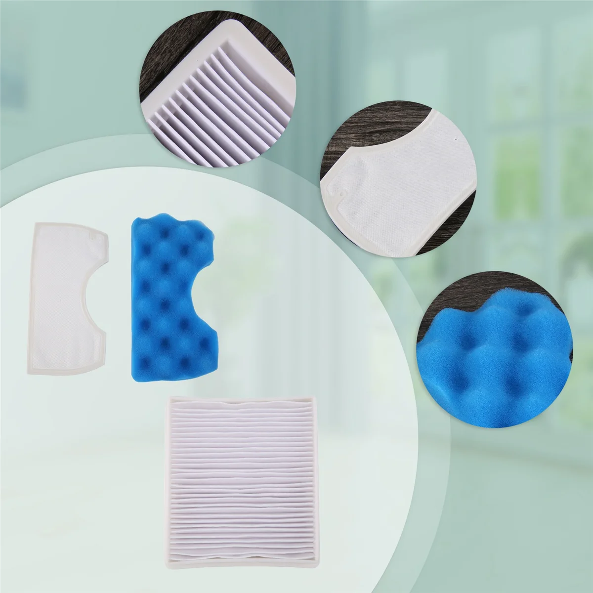 H11 فلتر غبار HEPA لسيارة sousma ، فلاتر HEPA الزرقاء ، SC4300 ، SC4470 ، ، مجموعة واحدة من قطع غيار المكنسة الكهربائية