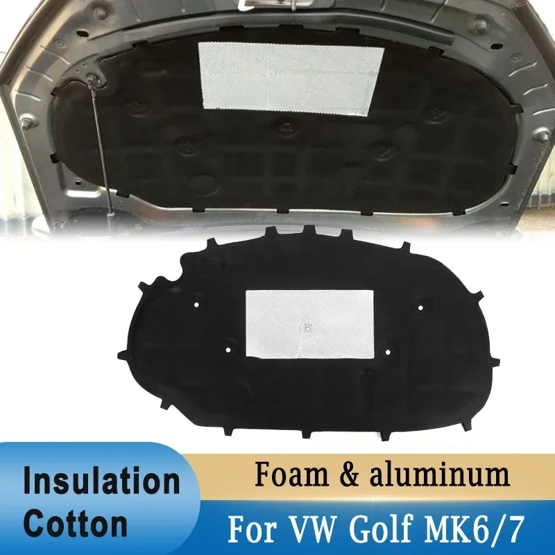 For Volkswagen Golf 6/Golf 7 Front Hood Engine Sound Insulation Pad Cotton Soundproof Cover Thermal Heat Insulation Pad Mat