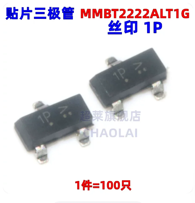 100pcs 0.5A/40V  SOT-23 MMBT2222a 2222 MMBT2222ALT1G Transistors 1P NPN