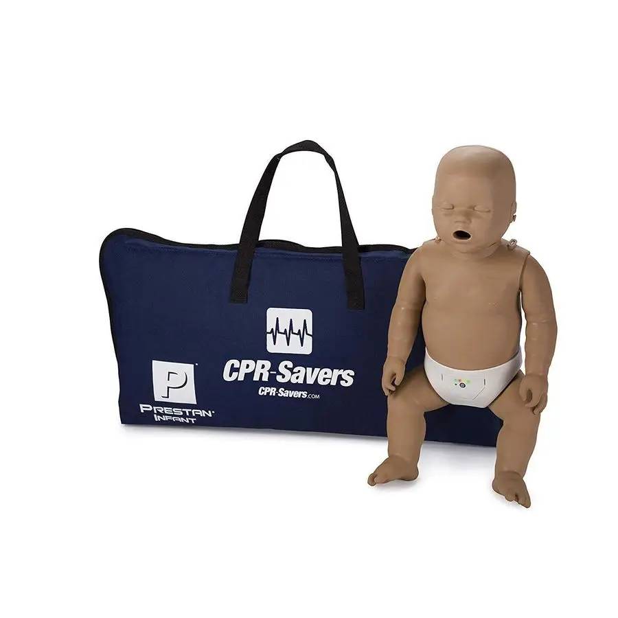 

Prestan Professional Infant CPR Training Manikin with 2019 AHA Feedback Monitor, Dark Skin, PPIM100MDS
