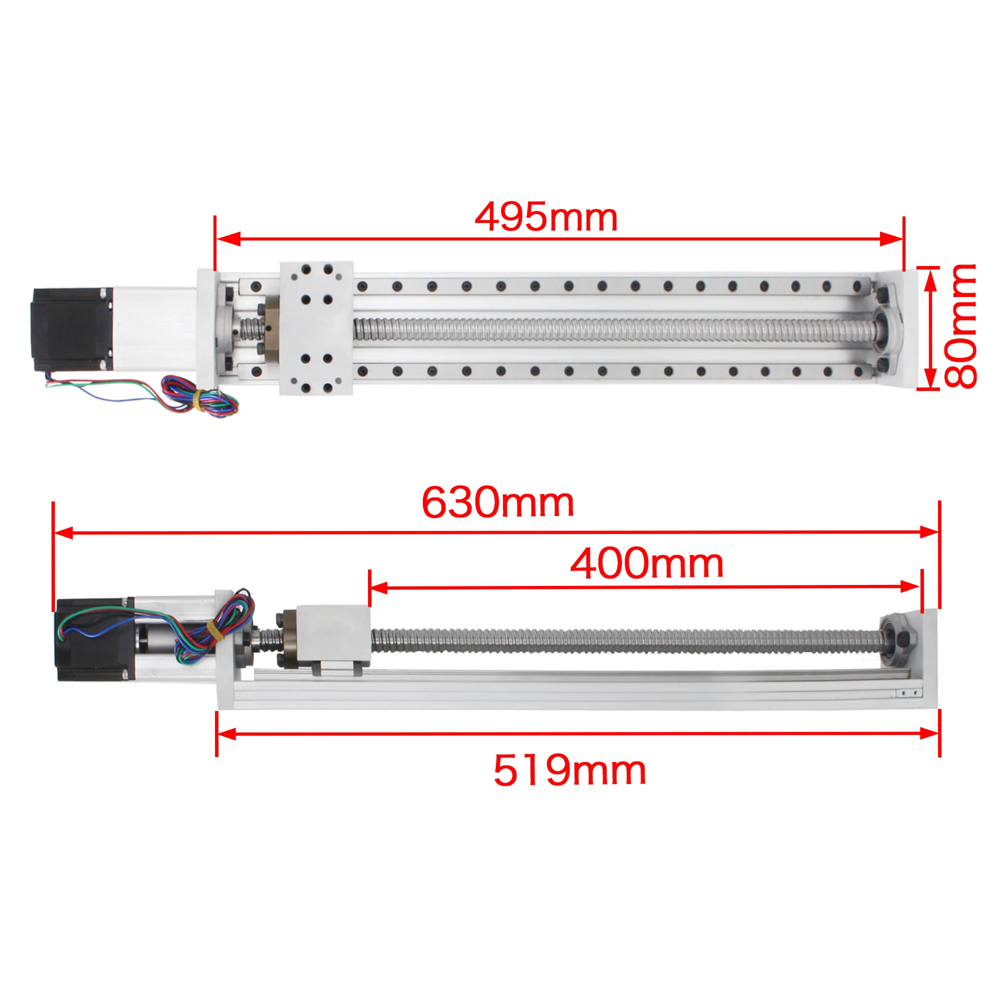

ZBX80 CNC Linear Stage Motion Actuator,X Y Z Axis Linear Slide Rail Cross Sliding Table Linear Rail Guide SFU1605 Ballscrew