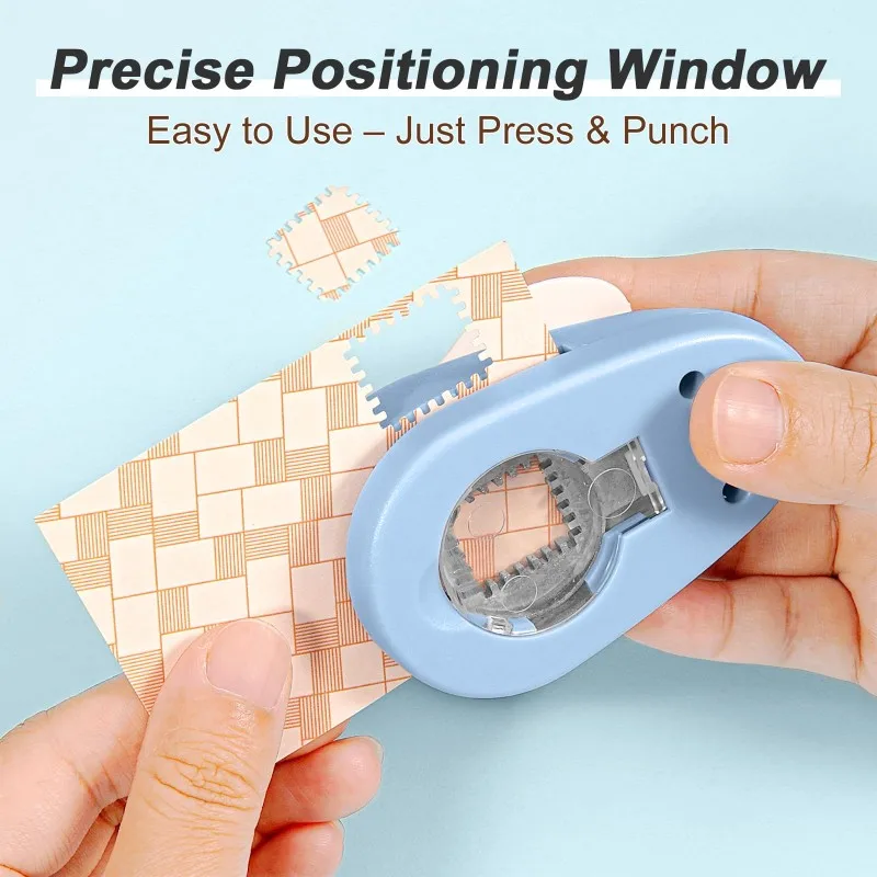 Stamp Shaped Paper Punch, Portable Hole Puncher for Crafts, Scrapbooking Supplies, DIY Card Making & Paper Crafting Tool