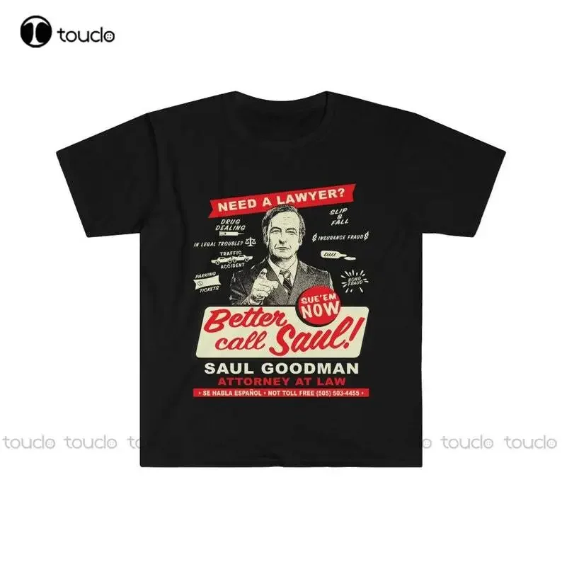 Besoin d'un avocat mieux appeler Saul Softstyle T-Shirt impression numérique t-shirts drôle Art Streetwear dessin animé T-Shirt cadeau personnalisé
