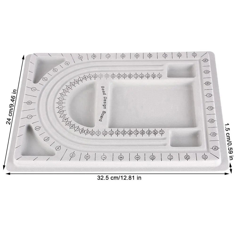 Jewelry Making Board Bead Design Boards for Necklace Bracelet DIY Projects Prevents Beads from Sliding Easy Pick Up Sturdy