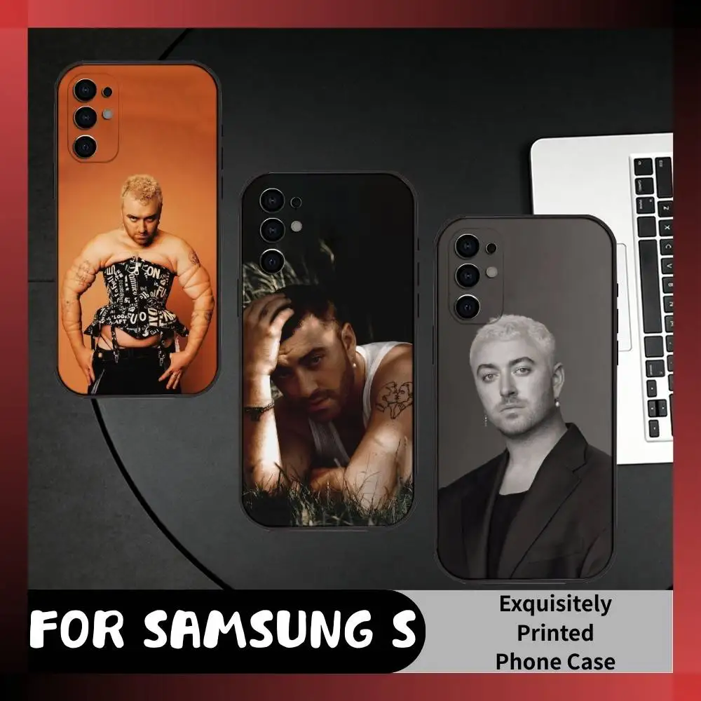 

Gay Singer S-Sam S-Smith Phone Case For Samsung S25,S24,S21,S22,S23,S20,Ultra,S26,Plus,Fe,Note,5G Black Cover
