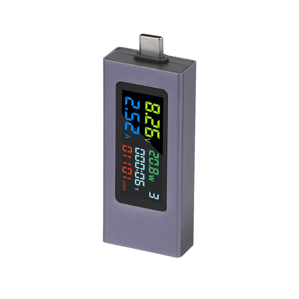 Type-C Tester DC Digital Voltmeter Amperimetro Current Voltage Meter Volt Ammeter Detector Power Bank Indicator ﻿