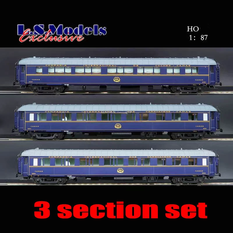 HO 1/87 Train Model L.S.MODEL LSM Exquisite CIWL Orient Express Passenger Car 1970S First Class Sleeper Three-car Set Train Toy