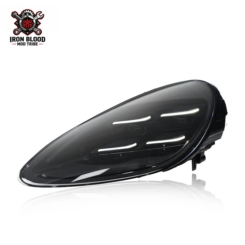 Suitable for 2011-2017 Porsche Cayenne Headlight Assembly Cayenne Modified 24 Models LED Daytime Running Light Lens