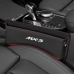 For MX-5 MX5 Car Seat Side Storage Pocket For Car Seat Gap Filler Organizer Box Leather Car Crevice Stowing Tidy Interior Parts