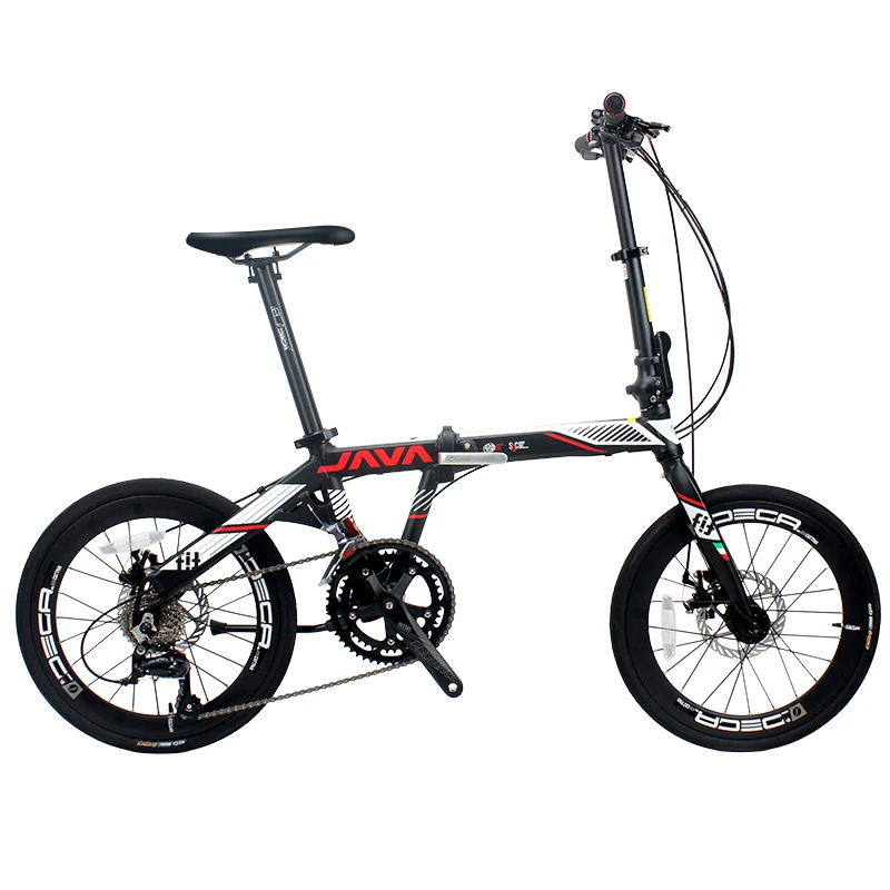 Java Klappfahrrad FIT Aluminiumlegierung Rahmen 20 Zoll 406 18-Gang Scheibenbremse Faltbares Fahrrad Hohlkurbel Tragbares Leichtfahrrad