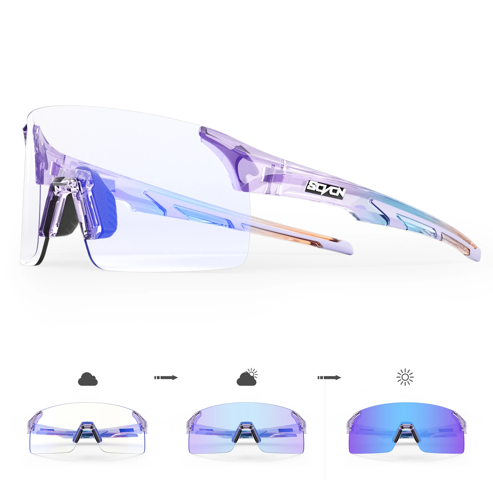 

SCVCN Photochromic Cycling Glasses UV400 Hiking Drive Bicycle Sports Sunglasses Outdoor Running Sunglasses MTB Road Bike Glasses
