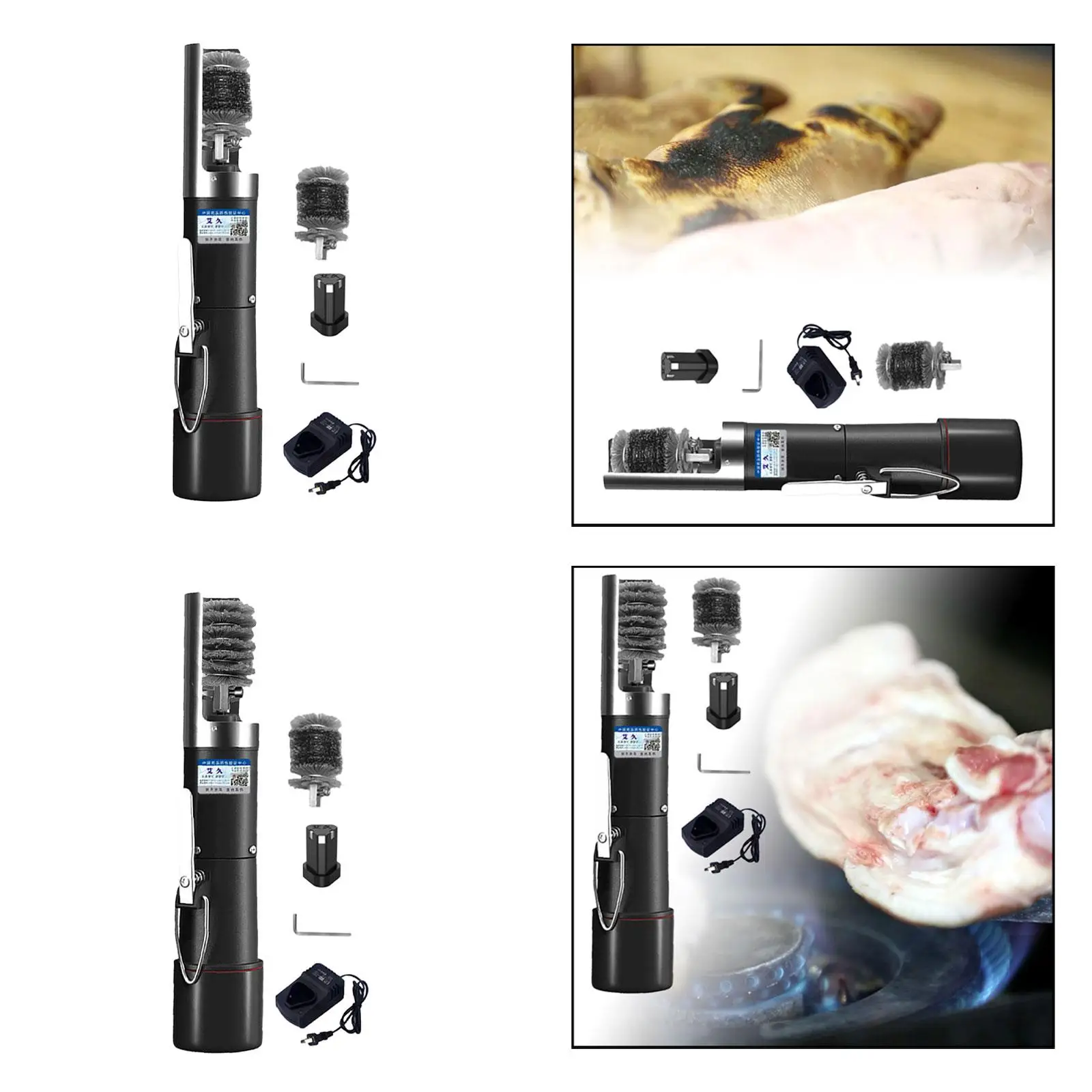 Electric Cleaning Brush for Pigs Trotters for Black and Burnts Pig Hair Scraper Portable Practical Cleaning Tool for Cooking