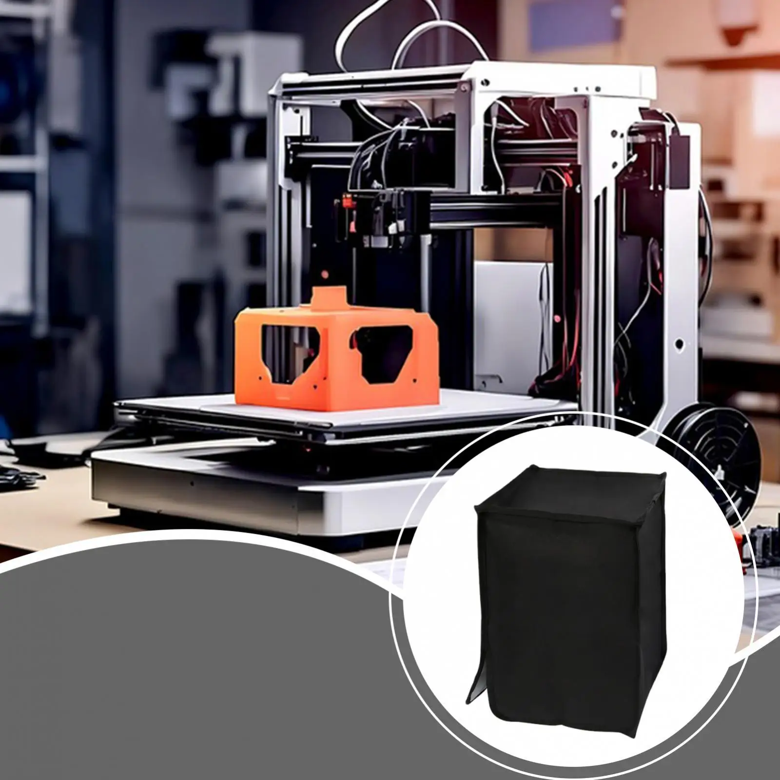 3D Printer Dust Cover Fireproof Blackout Enclosure for Standard Models Heat Insulating Waterproof Oxford Cloth Protective Case