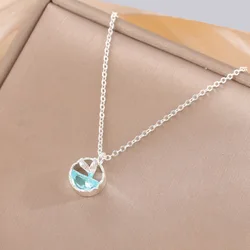 Uini-Tail new listing 925 Tibetan silver mermaid tear necklace Korean mermaid bubble simple creative small fresh jewelry XL036