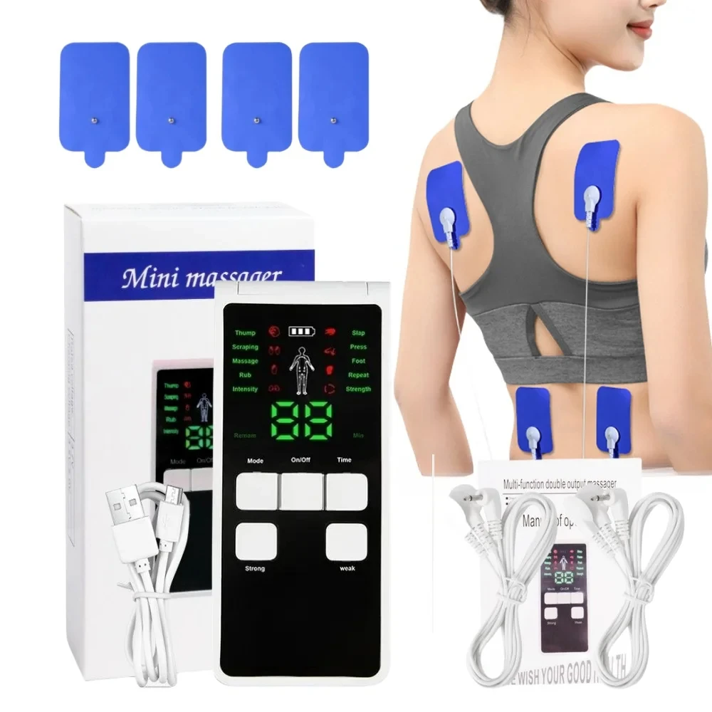 EMS Digital Therapy 8 Mode TENS Electric Muscle Stimulator Body Massager Acupuncture Physiotherapy Slimming Machine Massage Tool