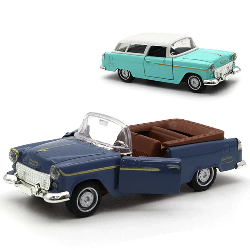 1:36 Alloy Diecast Cadillacs Convertible Vintage Car Model Classic Pull Back Car Vehicle Replica For Collection Gift for Kids