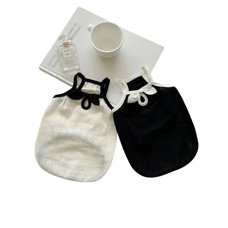 Fashion Summer Thin Dog Clothes Tank Puppy Clothing Puppy Clothing Top Teddy Bears Small Dog Bow Breathable Sling Puppy Clothes