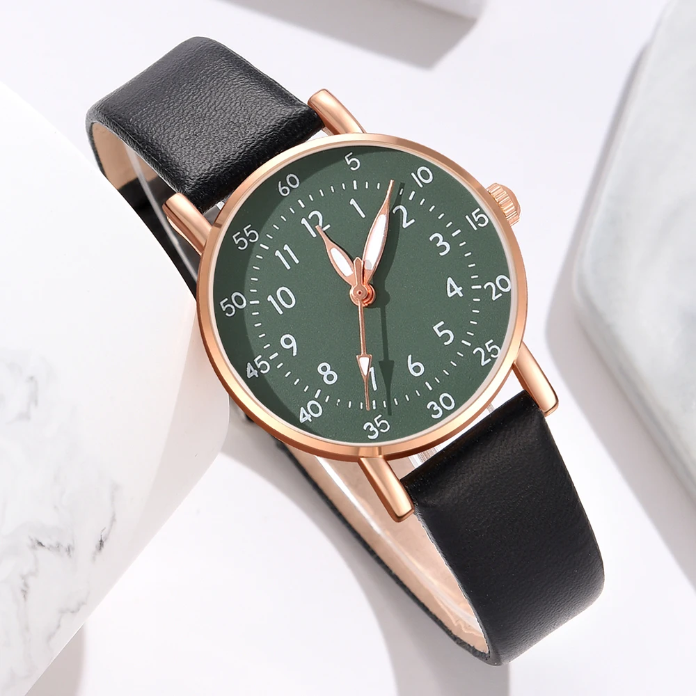 1PCS Couple Minimalist Style Double-Layer Arabic Numeral Dial Watch Casual Fashion Quartz Watch Is The Perfect Gift For Her