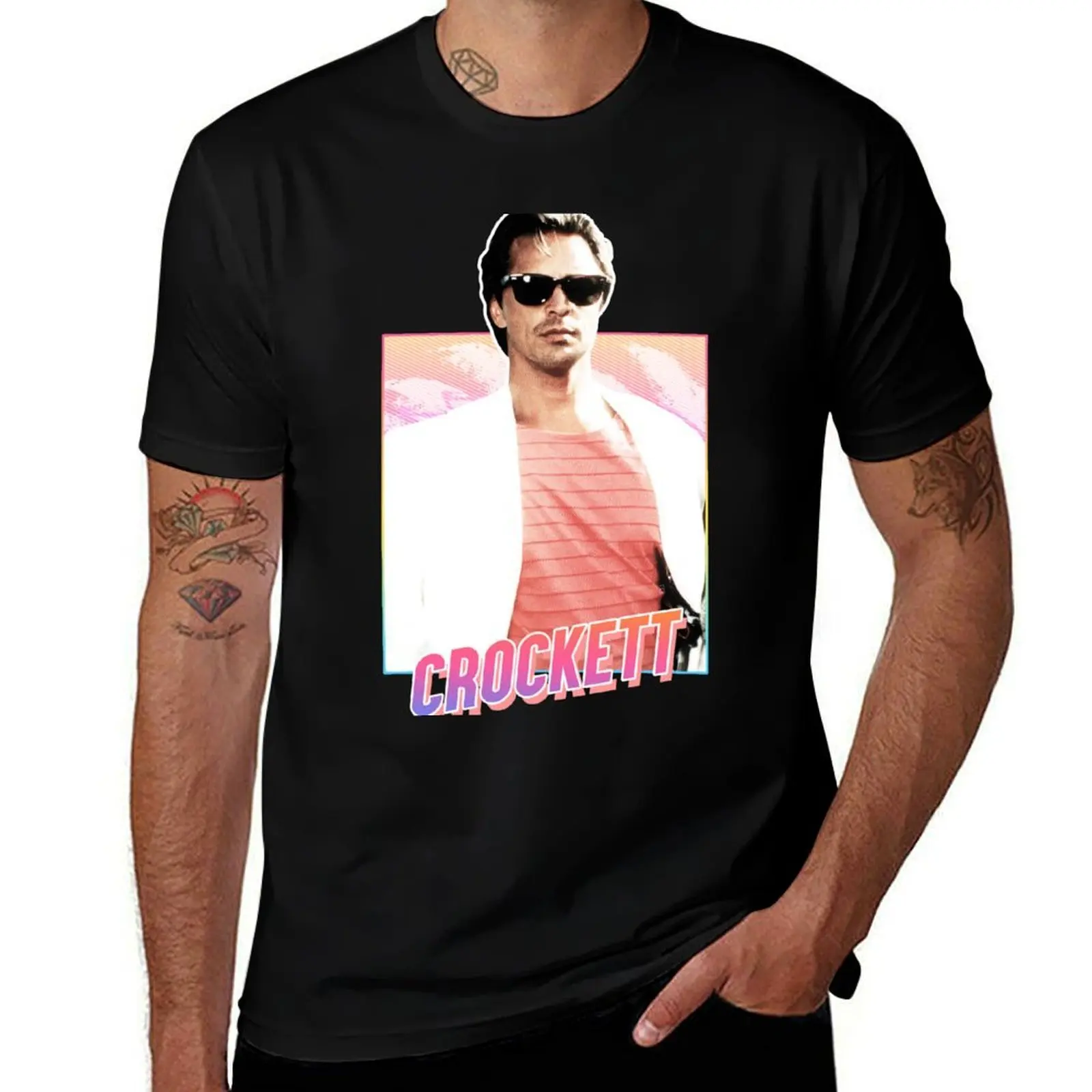 

Crockett - Miami Vice - 80s design T-Shirt man t shirts cotton printed t shirts for man T-Shirt