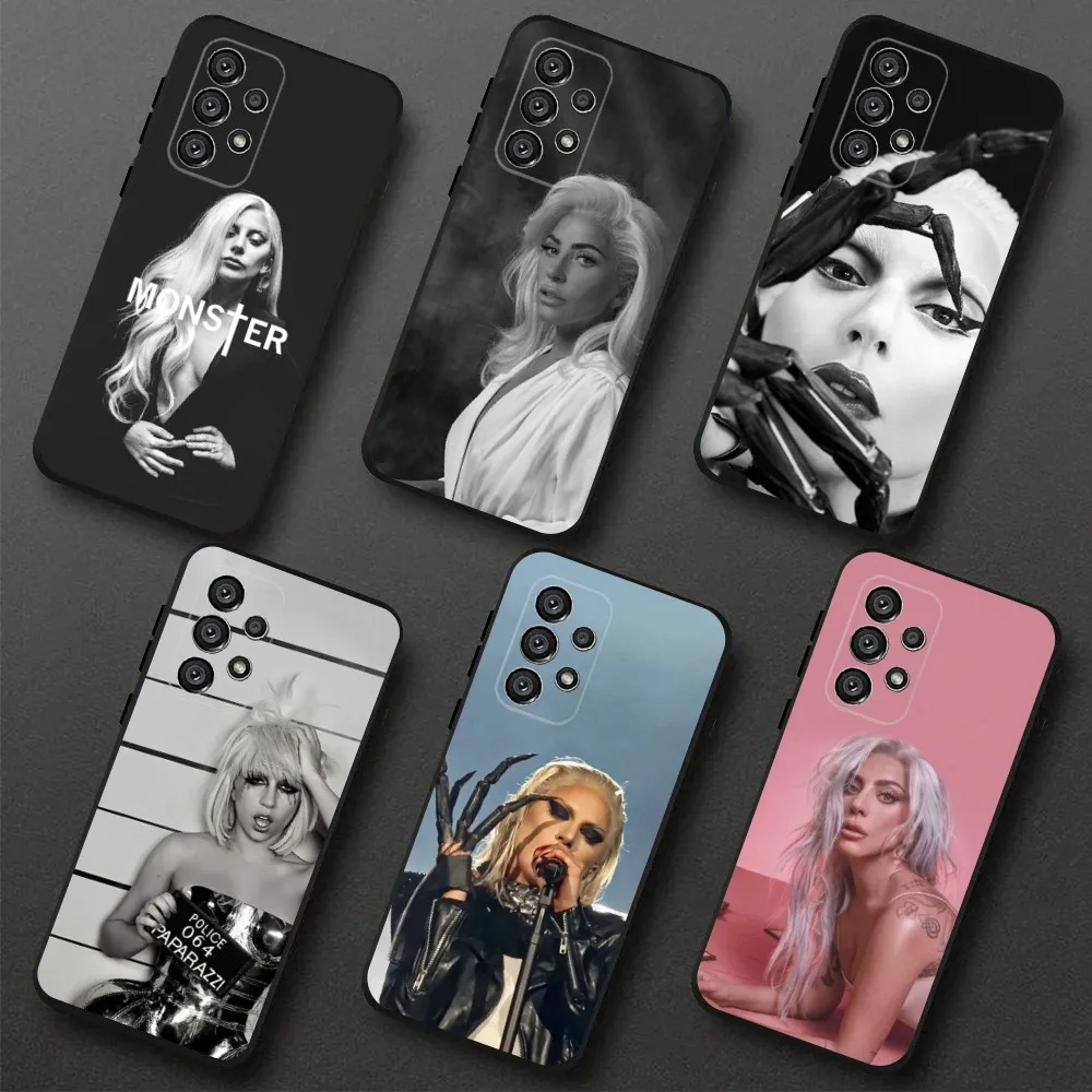 Singer L-Lady Gaga  Phone Case For Samsung Galaxy A20,A21s,A22,A31,A32,A52,A53,A72,73,A80,A91 Soft Black Cover