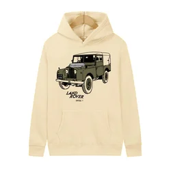 Men's Hoodie Wool Sweatshirt Land Cars Rover 90 Series Army Car Men Pullover Thickened Hoodie Class Sweater Sports Couple Hoodie