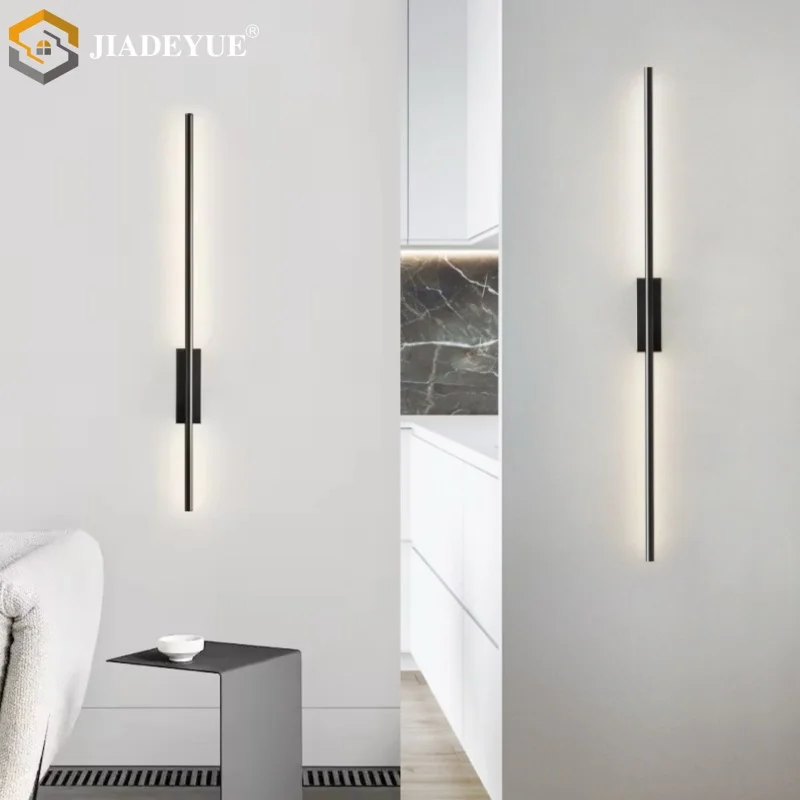 

Modern minimalist LED long wall lamp, all copper, living room background wall lamp, bedroom bedside lamp, hallway lamp