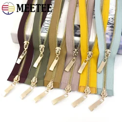 1Pc 5# Double Slider Metal Zipper 80/100/120cm Open End Two Way Zips Jackets Bag Clothing Repair Kits DIY Sewing Accessories