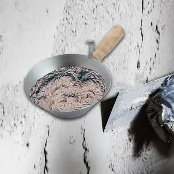 시멘트 양동이 국자 물 숟가락 나무 손잡이 Bricklaying Bowl 건설용 물 국자 석고 Bricklaying Stucco Putty