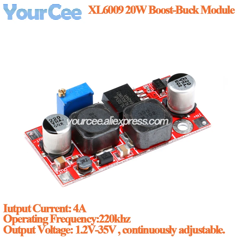XL6009 LM2577 XL6019 DC-DC Adjustable Boost Buck Step Up Down Converter Power Supply Module 20W 15W 5-32V to 1.2-35V Low Ripple