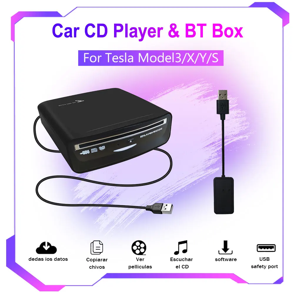 cd player with cigarette lighter adapter Lehwey USB for Car, External Car CD Players AUX & FM Transmitter, Portable CD Player for Cars Without CD Drive, Anti-Skip, Remote Easily upgrade your ride with the Lehwey SX External USB CD Player for