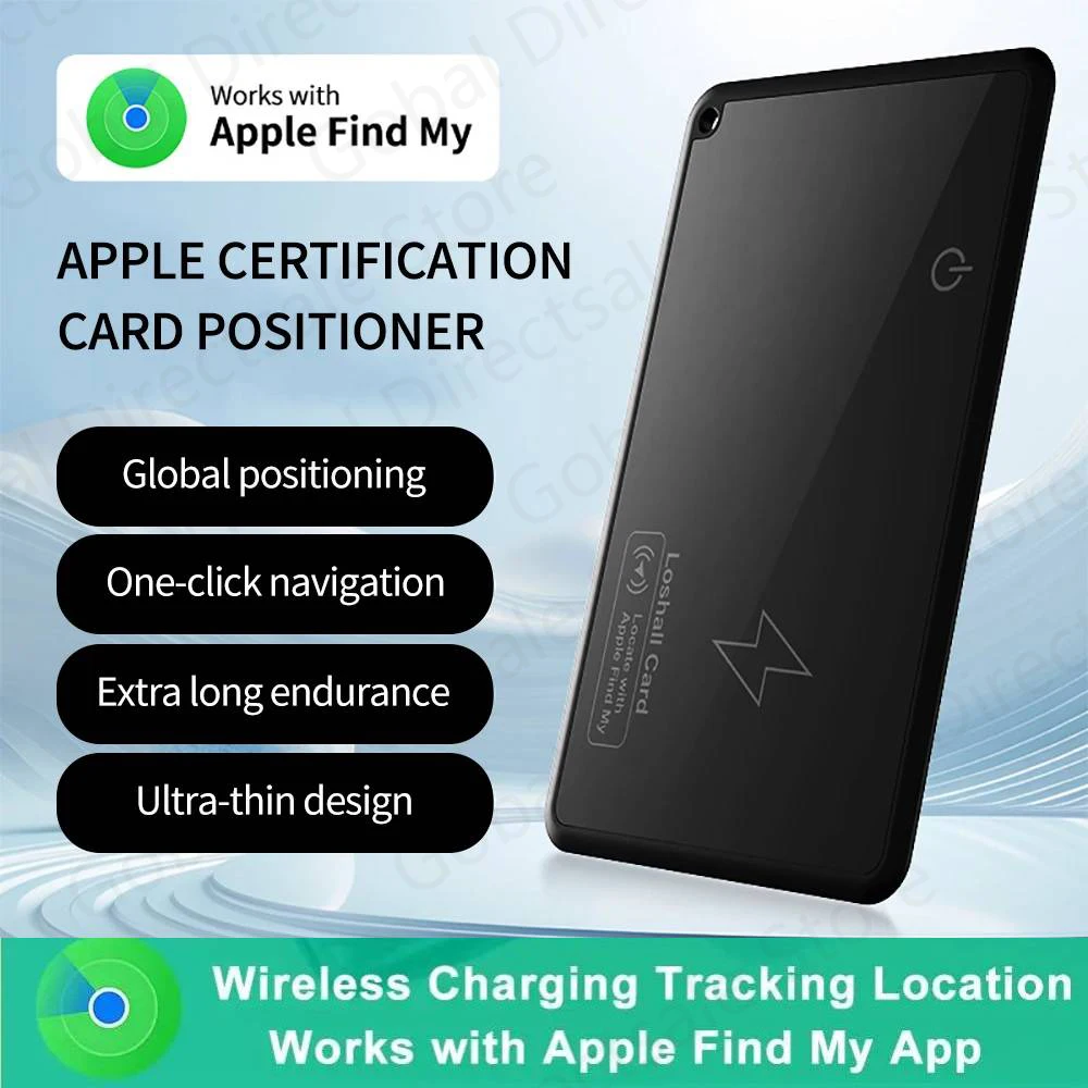 New Wallet Tracker Card Wireless Charging Tracking Location Gps Locator Smart Tag for Apple Device Find My Airtag Replacement