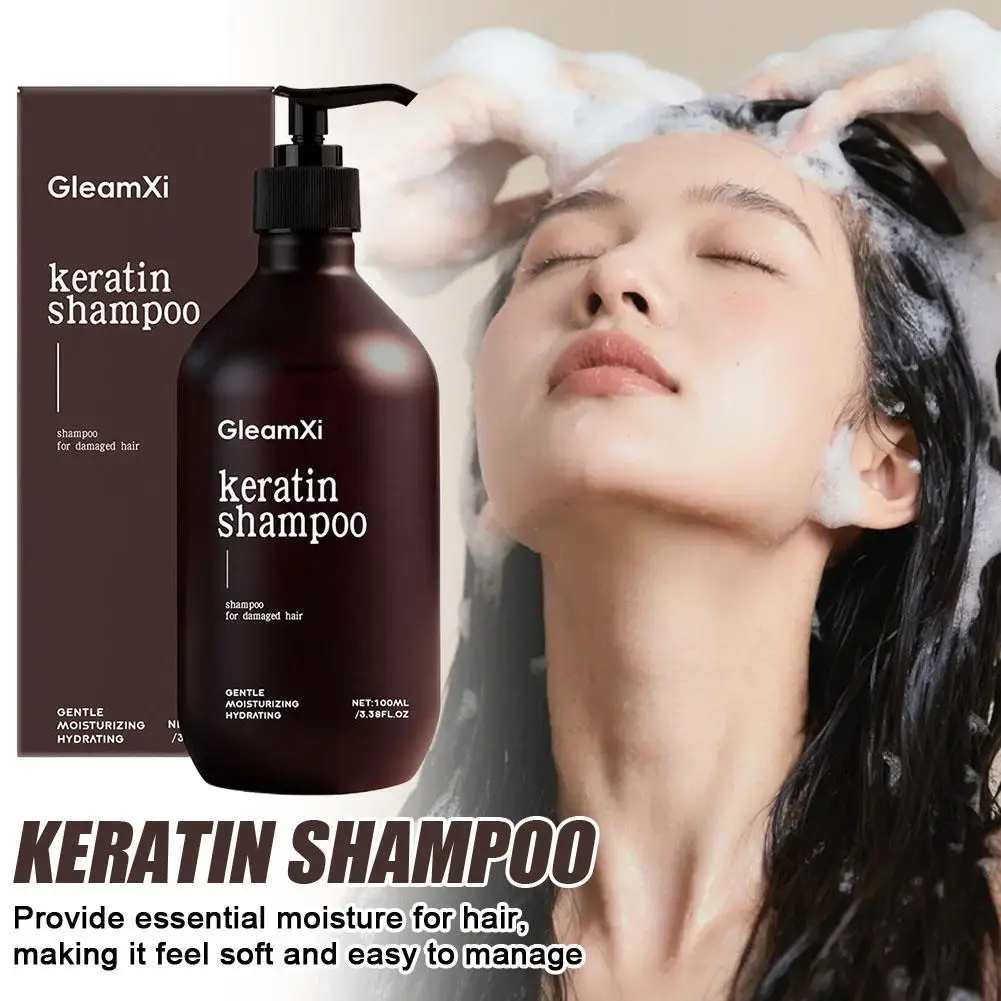 

100ml Keratin Shampoo for Repairing Damaged and Frizzy Hair, Preventing Hair Loss, and Caring for Oily Scalp
