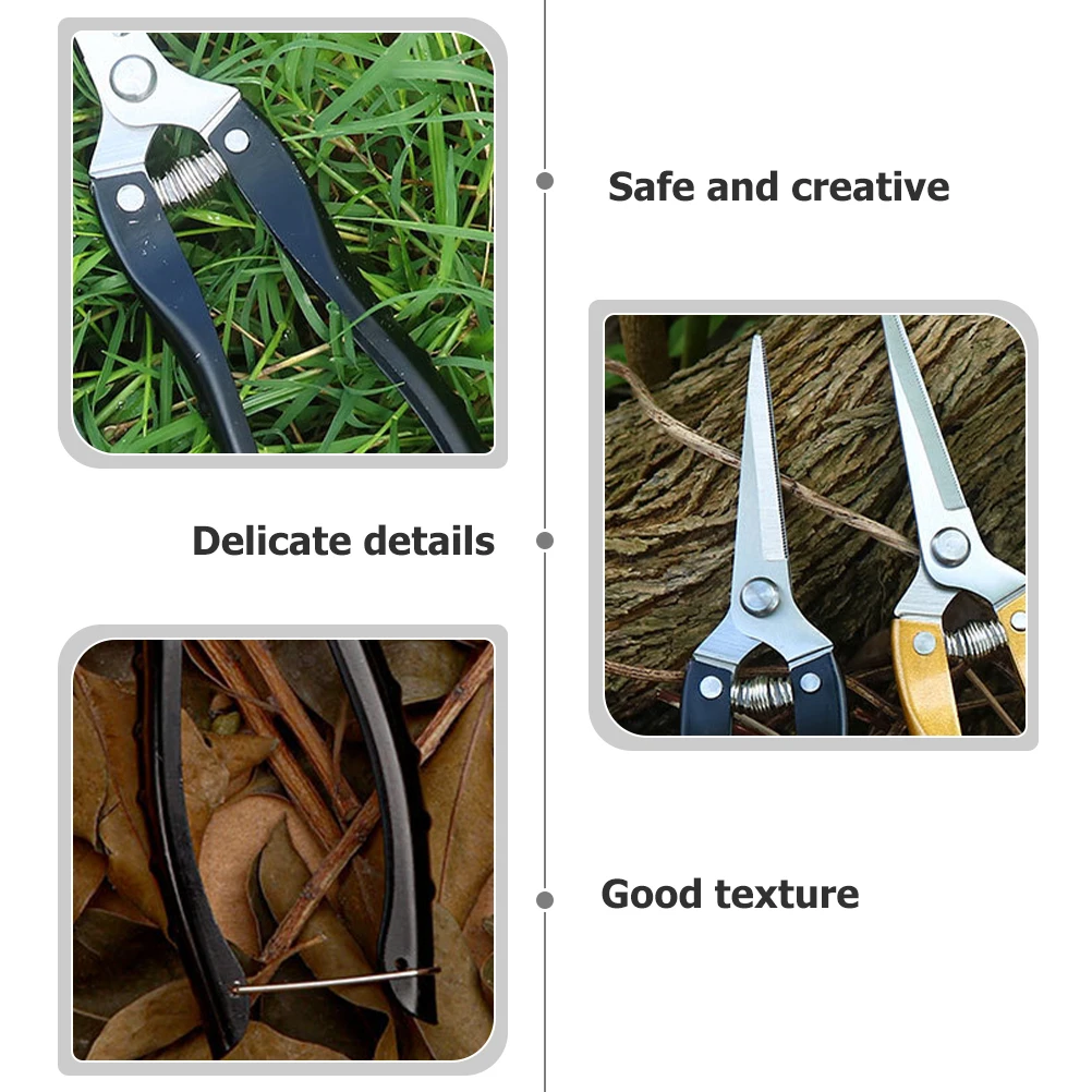 

Non-Slip Pruning Shears Garden Scissors Heavy Duty Stainless Steel Gardening Hand Tools For Tree Trimming Flower Cutting Garden