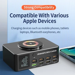 9 in1 Multiple Usb Type-C 140w  Phone Charger Wireless Fast Chargers for Iphone15 14 13 Pro Samsung Galaxy24 23