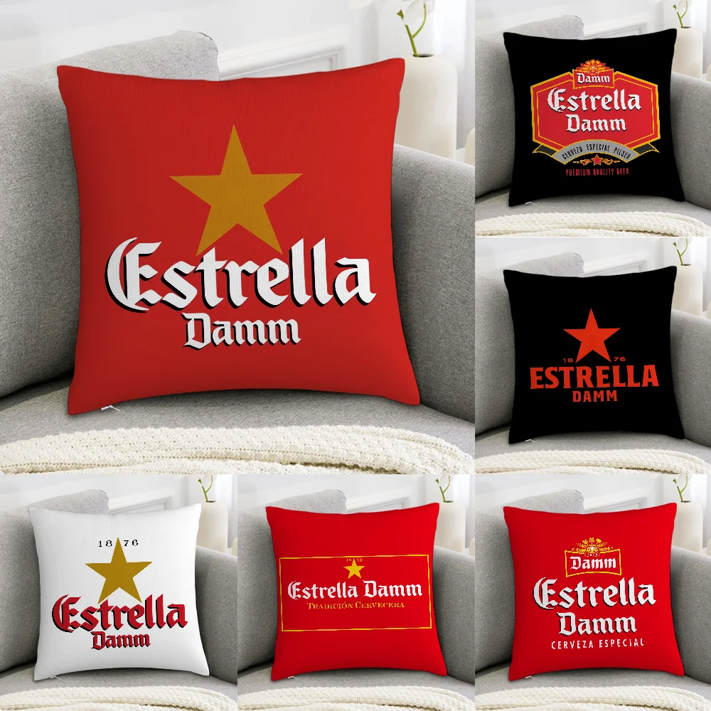 E-Estrella DammS Pillow Case Sofa Decorative Home Double-sided Print Plush Square Throw Pillow Covers Cushion Decor Cover