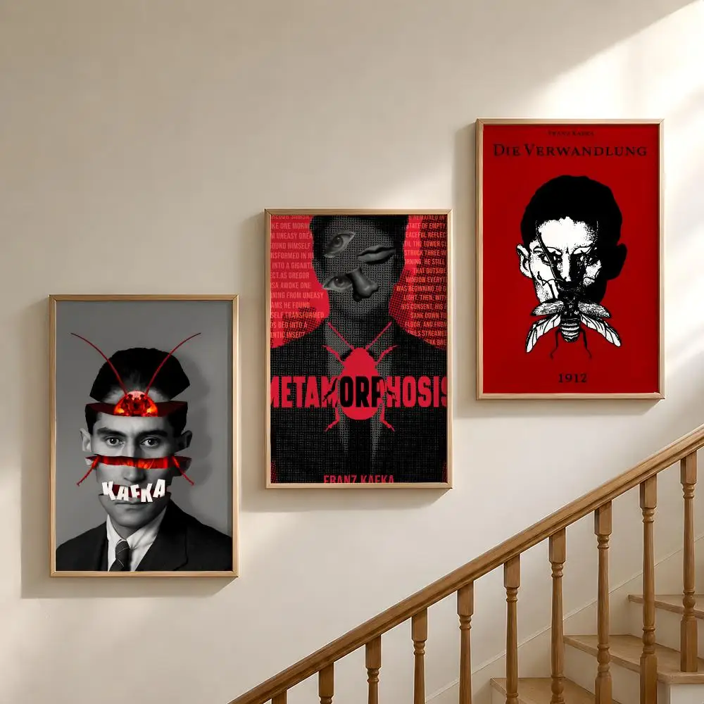 Literature Franz Kafka Dark Academia Poster Waterproof HD Modern Peel And Stick Wall Decor Bedroom Living Room Dorm Office